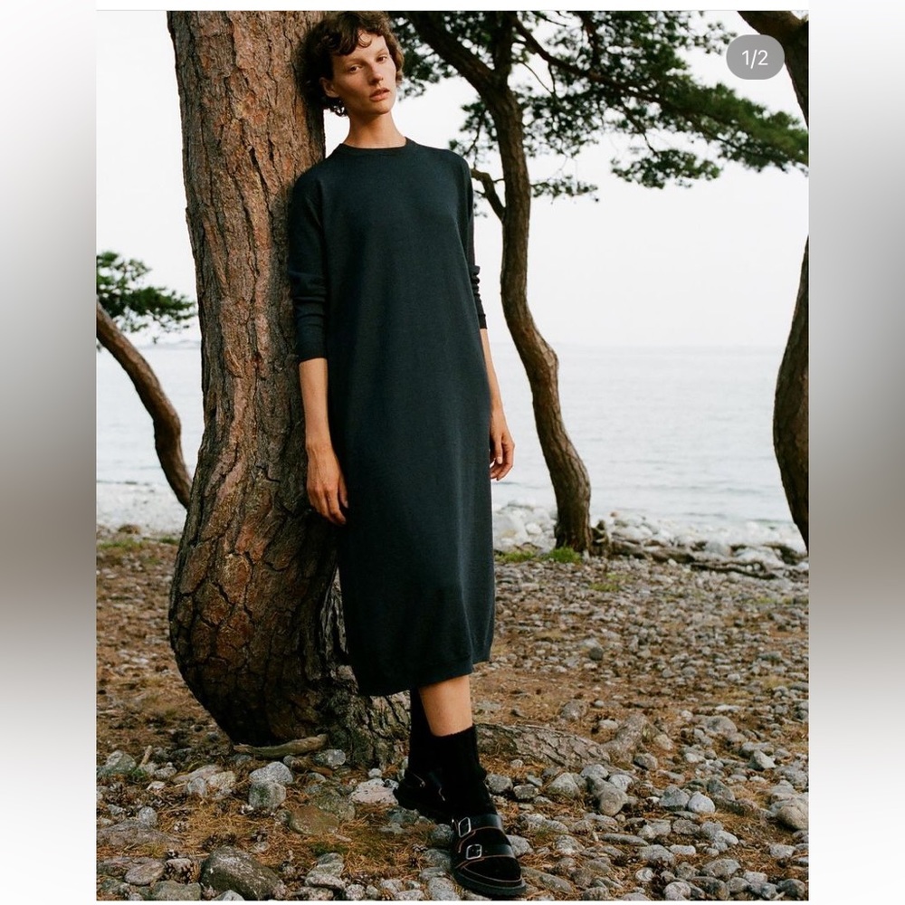Babaà knit - black merino wool dress - $200